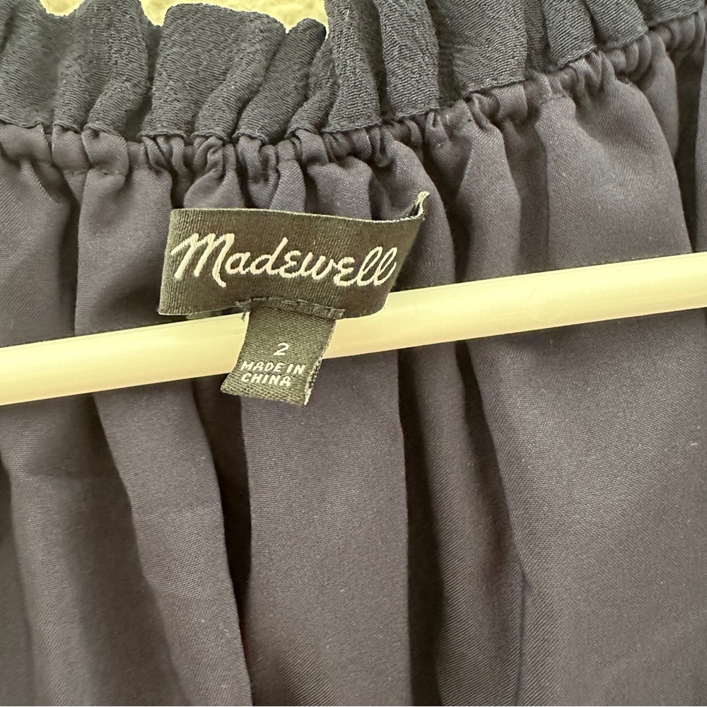 Madewell Navy Blue Tassel Front Maxi Dress Wedding Guest Party‎ Size 2 - Picture 4 of 7